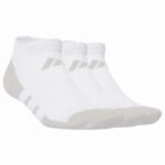 Adidas Essentials Cushioned Low Socks White Grey 3 Pairs