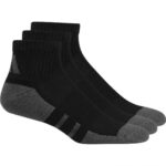 Adidas Essentials Cushioned Quarter Socks Black Gray 3 Pairs