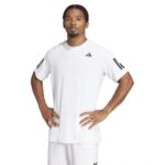 Adidas Club 3 Stripes T-shirt White Black - Image 2