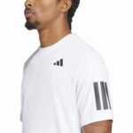 Adidas Club 3 Stripes T-shirt White Black - Image 4