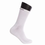 Black Crown High Socks White 3Pairs