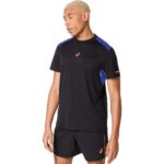 Asics Padel Court SS Top Black Cobalt Blue T-shirt - Image 4