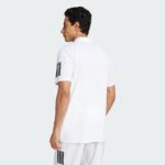 Adidas Club 3 Stripes Polo White And Black T-Shirt - Image 3