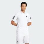 Adidas Club 3 Stripes Polo White And Black T-Shirt - Image 4