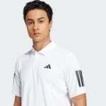 Adidas Club 3 Stripes Polo White And Black T-Shirt - Image 8