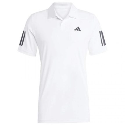 Adidas Club 3 Stripes Polo White And Black T-Shirt