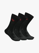Wilson Men's Crew Socks - 3 Pack - Black