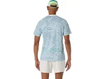 Asics Padel Court Print SS Top Cream Blue T-shirt - Image 2