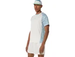 Asics Padel Court Print SS Top Cream Blue T-shirt - Image 3