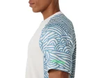 Asics Padel Court Print SS Top Cream Blue T-shirt - Image 5