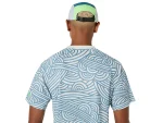 Asics Padel Court Print SS Top Cream Blue T-shirt - Image 6
