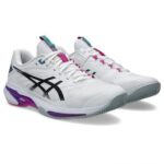 Asics Solution Speed FF 4 Clay White Pink Padel Shoes - Image 3
