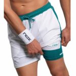 Nox Pro White Green Ivy Shorts - Image 3