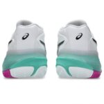 Asics Gel Resolution X Clay Padel Shoes White Aurora Green - Image 6