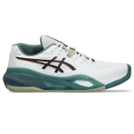 Asics Gel Resolution X Clay Padel Shoes White/Dark Maroon