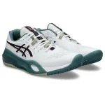 Asics Gel Resolution X Clay Padel Shoes White/Dark Maroon - Image 3