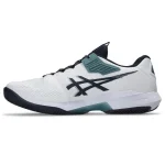 Asics Solution Speed ​​FF 4 Clay White Dark Blue Padel Shoes - Image 2