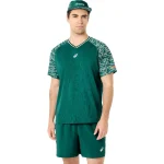 ASICS Court SS Top T-Shirt - Dark Green - front view