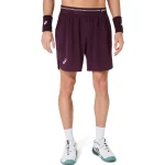 ASICS Game 7IN Shorts - Dark Maroon - front view