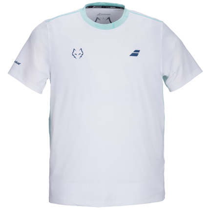 Babolat Juan Lebron Crew Neck Tee 2027 - White - Front view