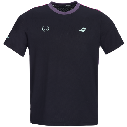 Babolat Juan Lebron Crew Neck Tee 2027 - Black - Front view
