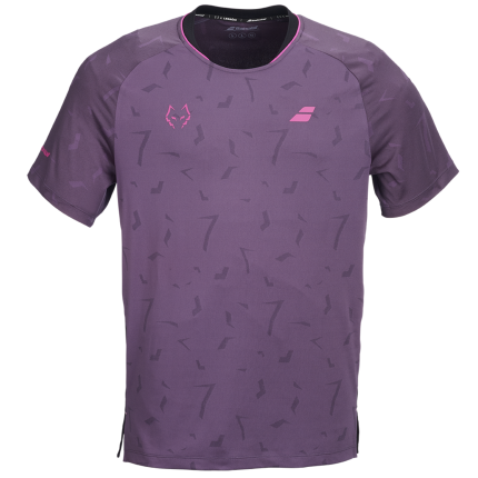 Babolat Juan Lebron Replica Tee 2027 - Plum - Front view