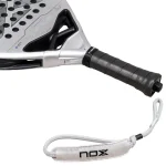NOX AT10 Genius 12K Alum XTREM 2027 padel racket - handle and wrist strap detail
