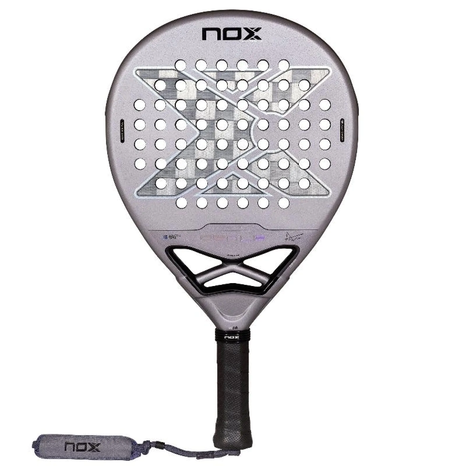 NOX AT10 Genius 18K Alum 2027 – front view NOX AT10 Genius 18K Alum 2027 padel racket – front view