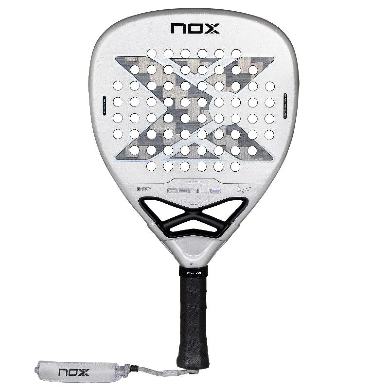 NOX AT10 Genius Attack 12K Alum XTREM 2027 - front view NOX AT10 Genius Attack 12K Alum XTREM 2027 padel racket - front view
