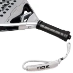 NOX AT10 Genius Attack 12K Alum XTREM 2027 padel racket - handle and wrist strap detail