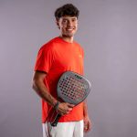 NOX AT10 Genius Attack 18K Alum 2027 padel racket - Agustín Tapia holding the racket