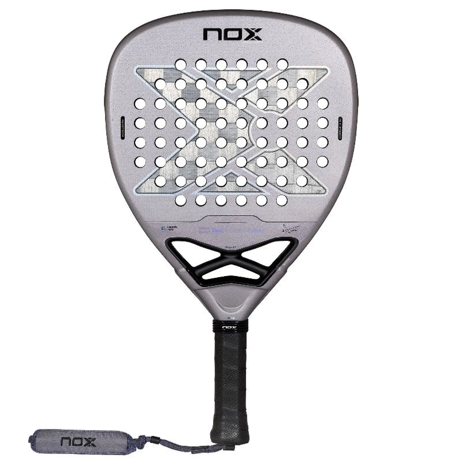NOX AT10 Genius Attack 18K Alum 2027 - front view NOX AT10 Genius Attack 18K Alum 2027 padel racket - front view