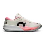 On THE ROGER Pro 3 Clay women's shoes in cream and pink, side view
